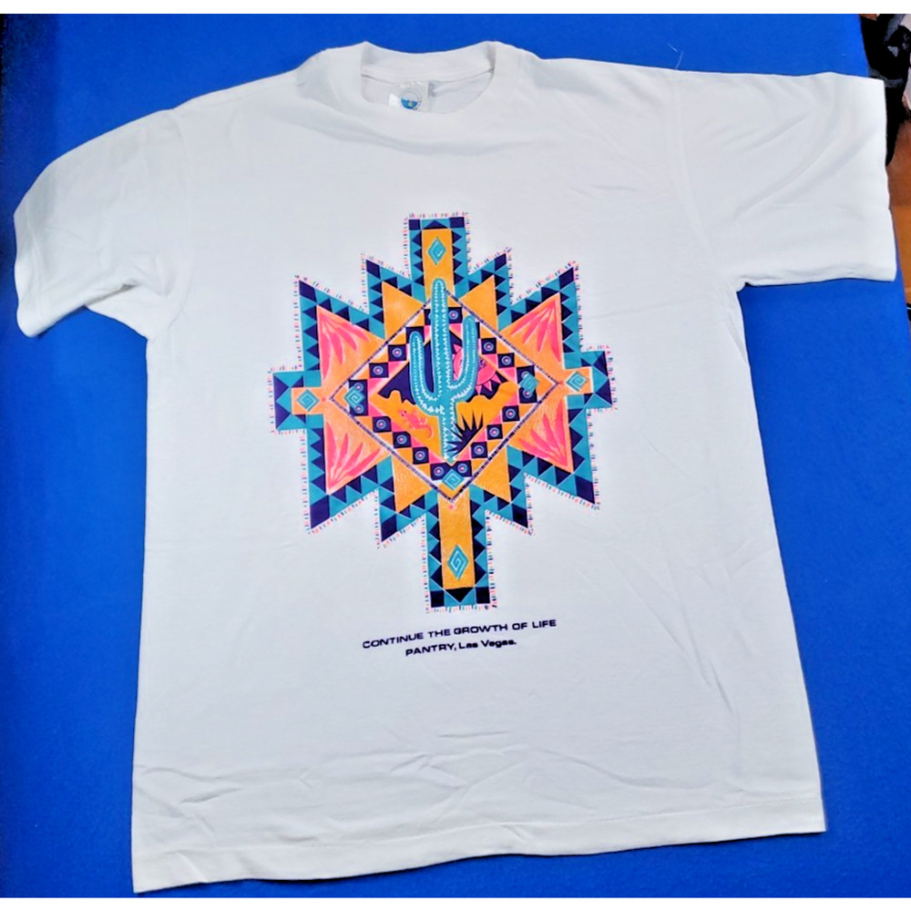 Vintage Nathan Richards Cactus Desert Pantry Las Vegas T-Shirt Men's Size L Nwot